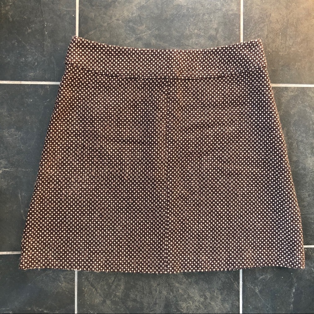 Polka dot wool skirt